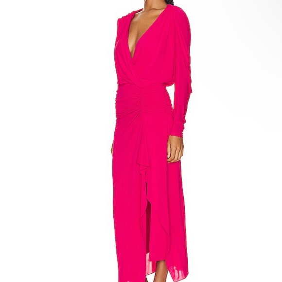 SIMKHAI Ellie dress , style 423-1937 Sz medium, V-neck long sleeve comfortable - Picture 3 of 7